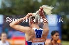 Lynsey Sharp getting the hair right before the start of the 800 metres at the Sainsbury's Birmingham Grand Prix. Photos: David T. Hewitson/Sports for All Pics